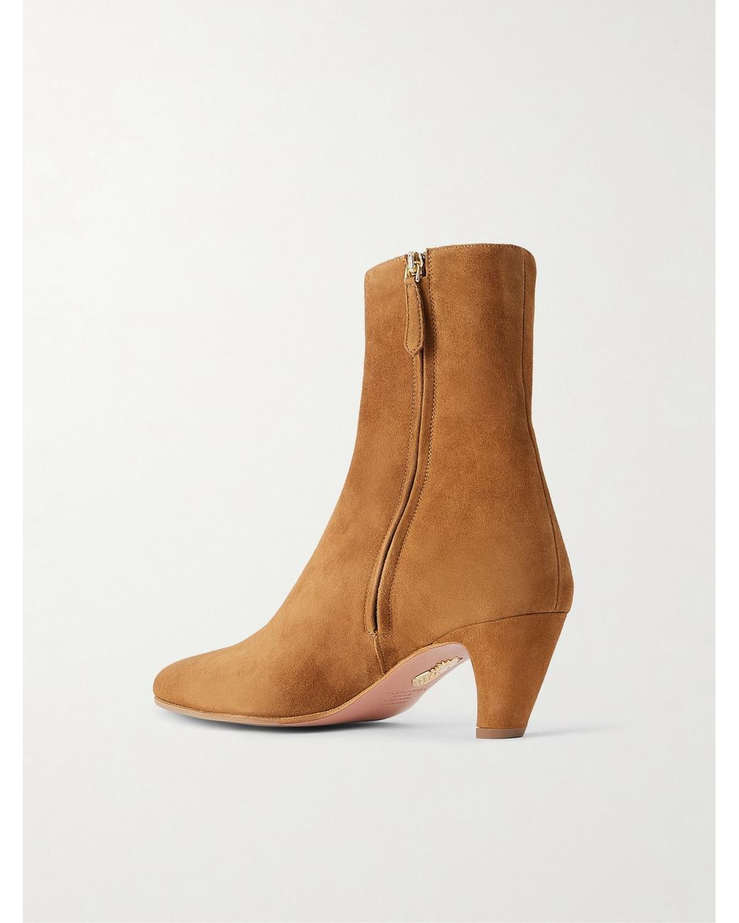 Aquazzura Brown Sloan 50 Suede Boots