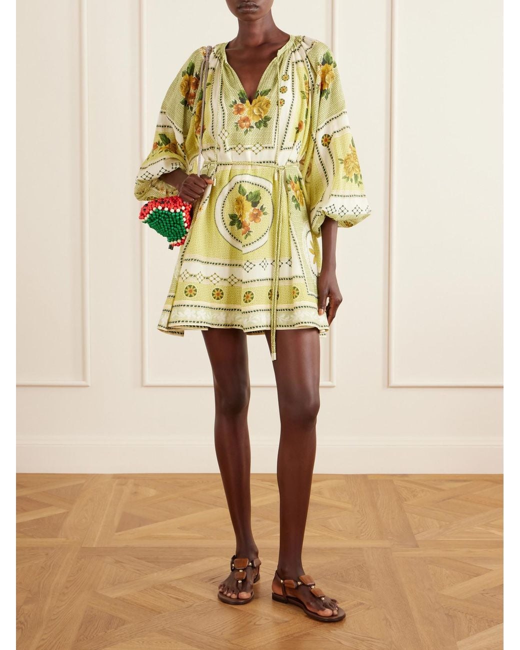 ALÉMAIS Metallic Dixie Cotton Mini Dress