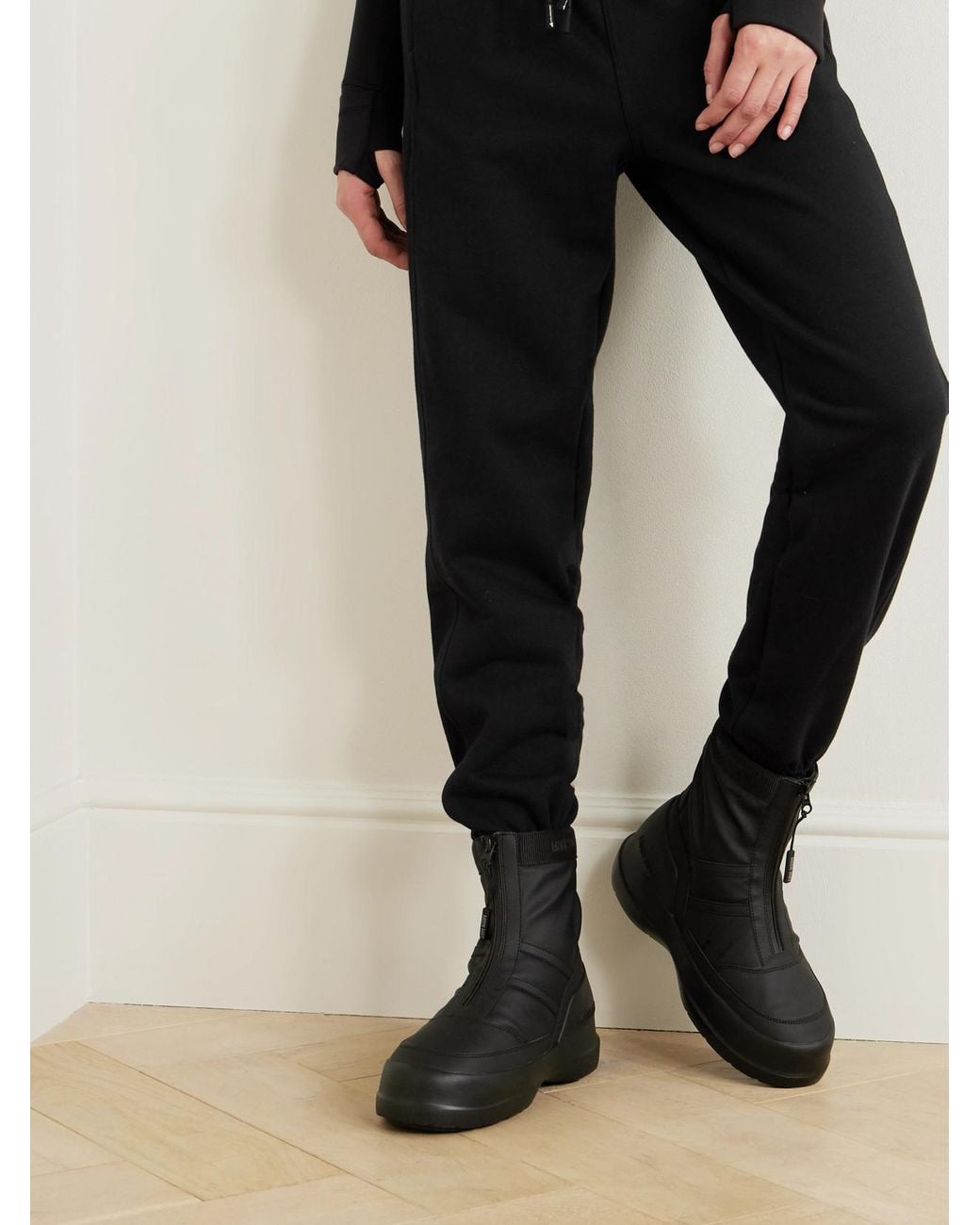 Moon Boot Black Luna Shell Snow Boots