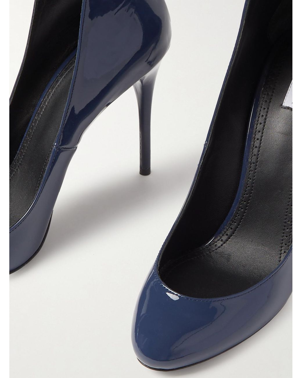 Alaïa Blue 90 Patent-Leather Pumps