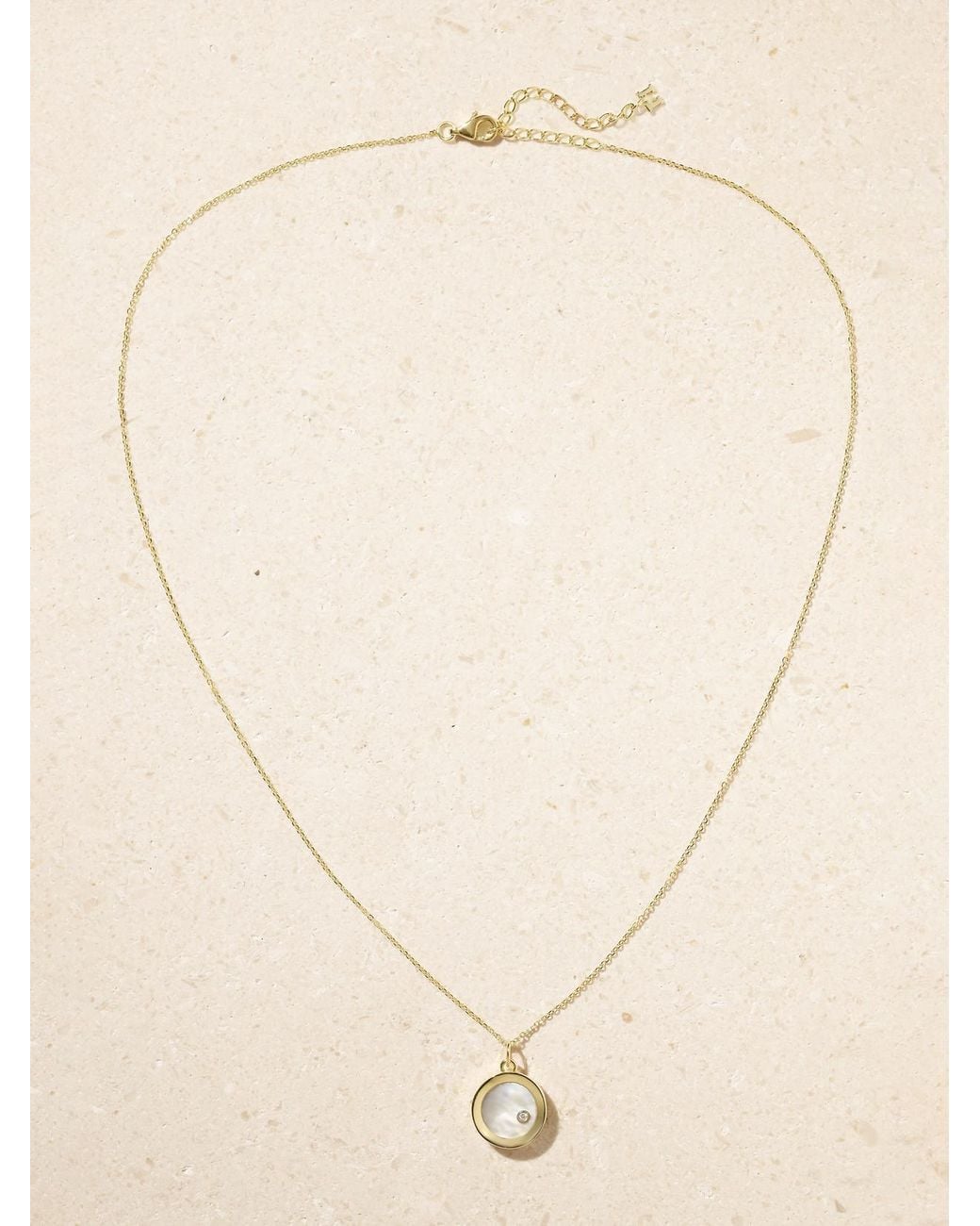 Mateo Natural 14-Karat, Pearl And Diamond Necklace