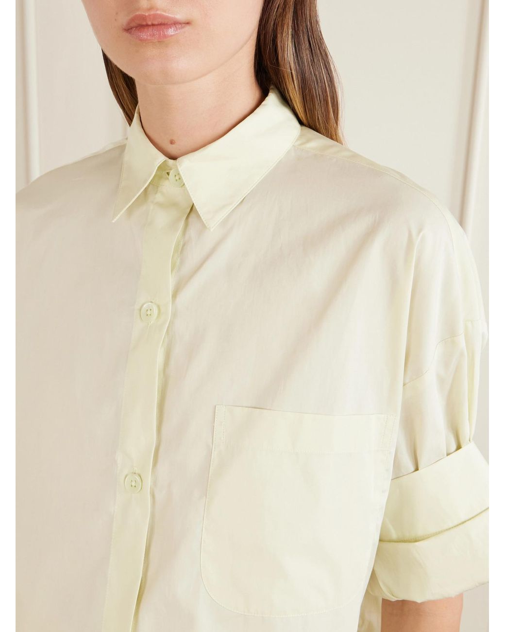 Twp Natural Next Ex Cropped Cotton Shirt