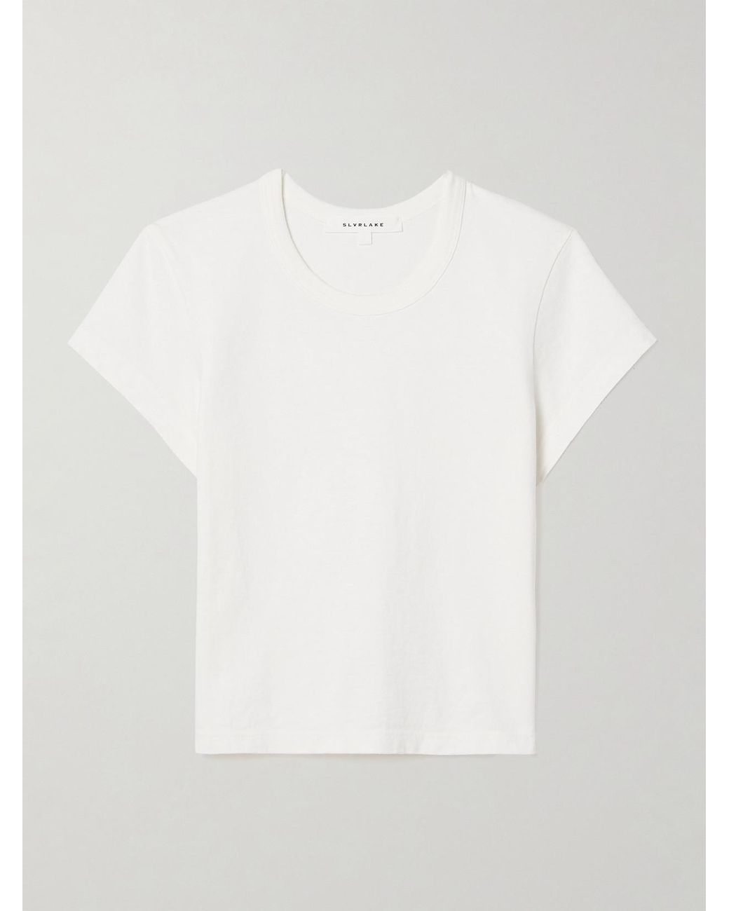 SLVRLAKE Denim White Easy Cotton-Jersey T-Shirt
