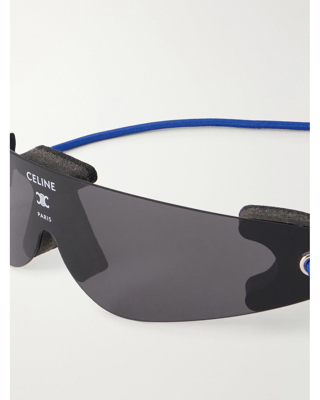 Céline Blue Runner Shield-Style Injection Sunglasses