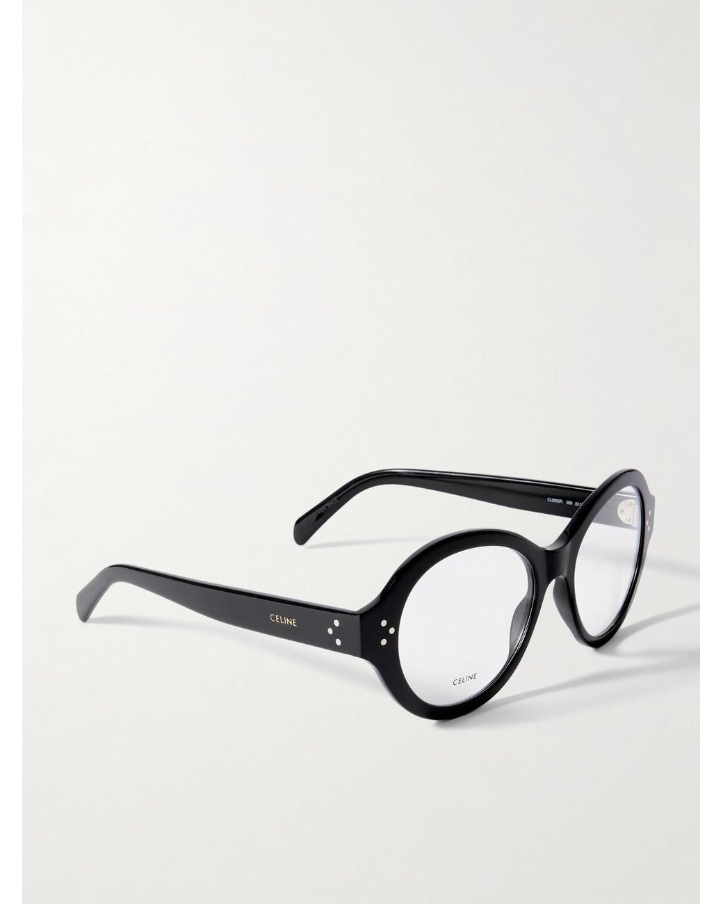 Céline Black Round-Frame Acetate Optical Glasses