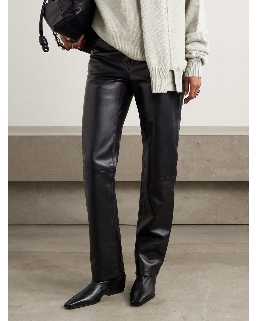 Emme Parsons Black Minori Leather Ankle Boots