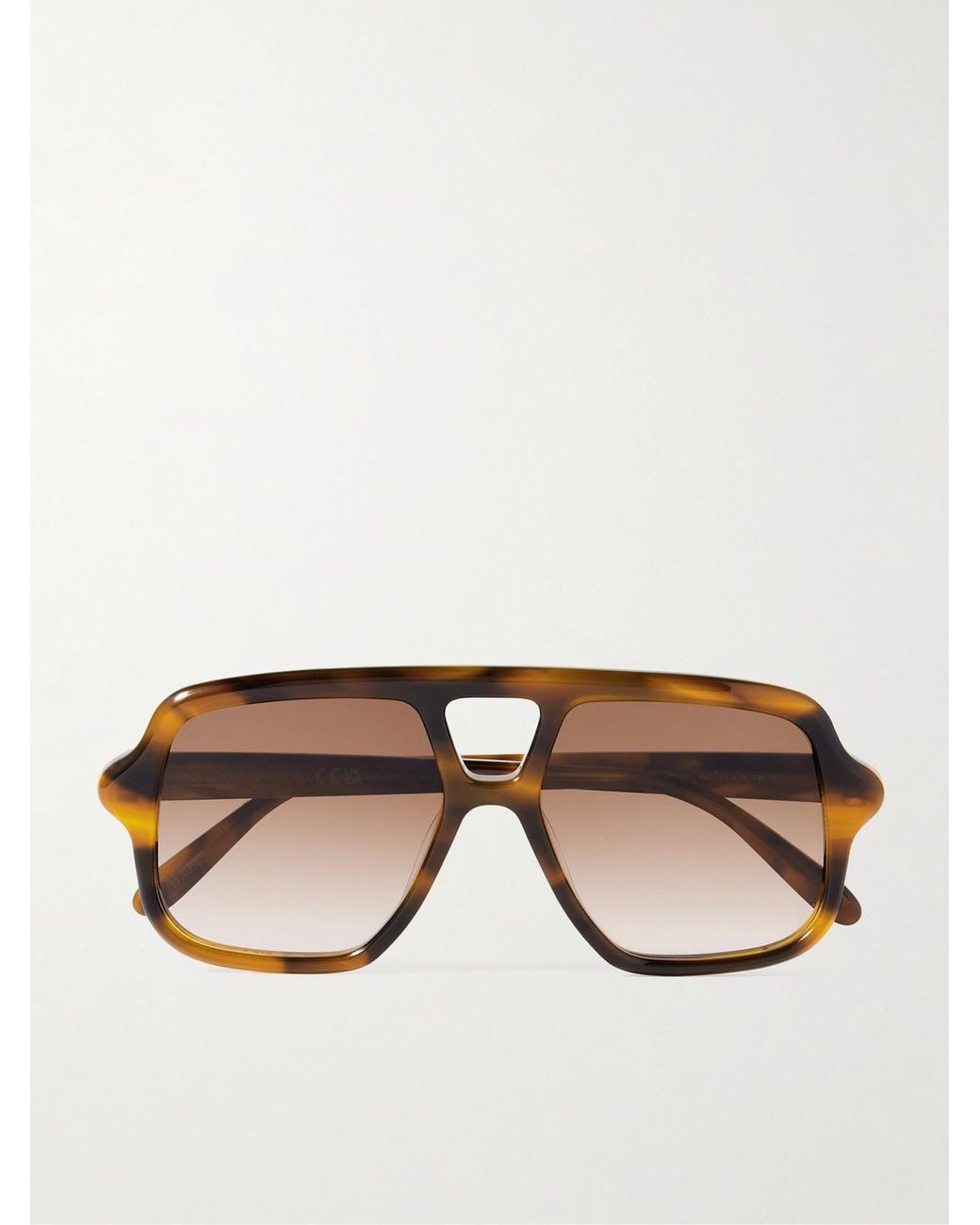 Loewe Brown Aviator-Style Tortoiseshell Acetate Sunglasses