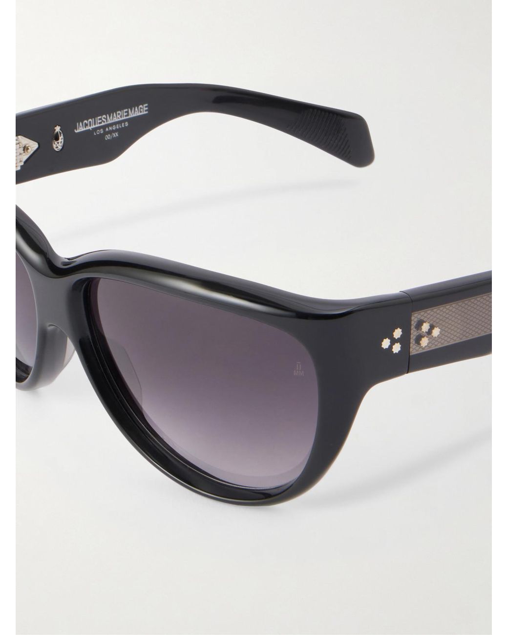 Jacques Marie Mage Black Ravello D-Frame Acetate Sunglasses