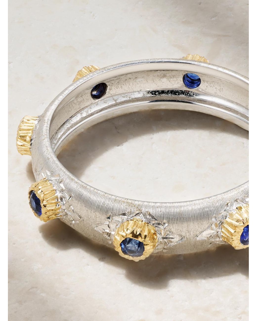 Buccellati Natural Eternelle Fusi 18-Karat And Sapphire Ring