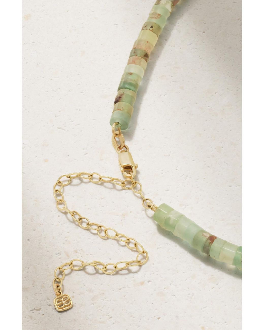 Sydney Evan Natural 14-Karat, Aquaprase And Diamond Choker