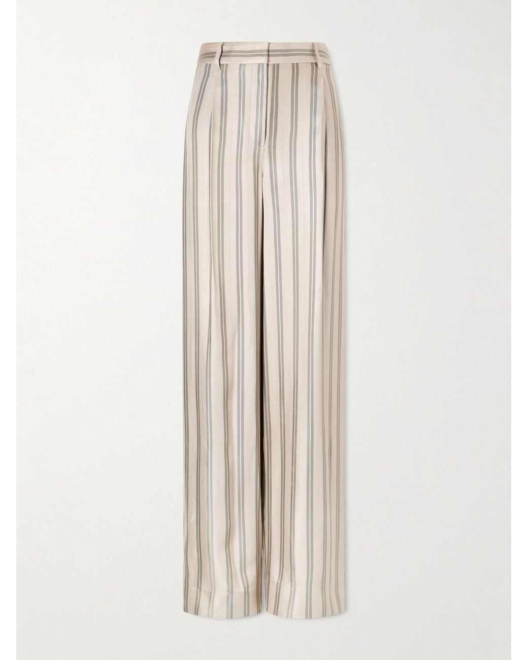 Twp White Hudson St Striped Wide-Leg Pants
