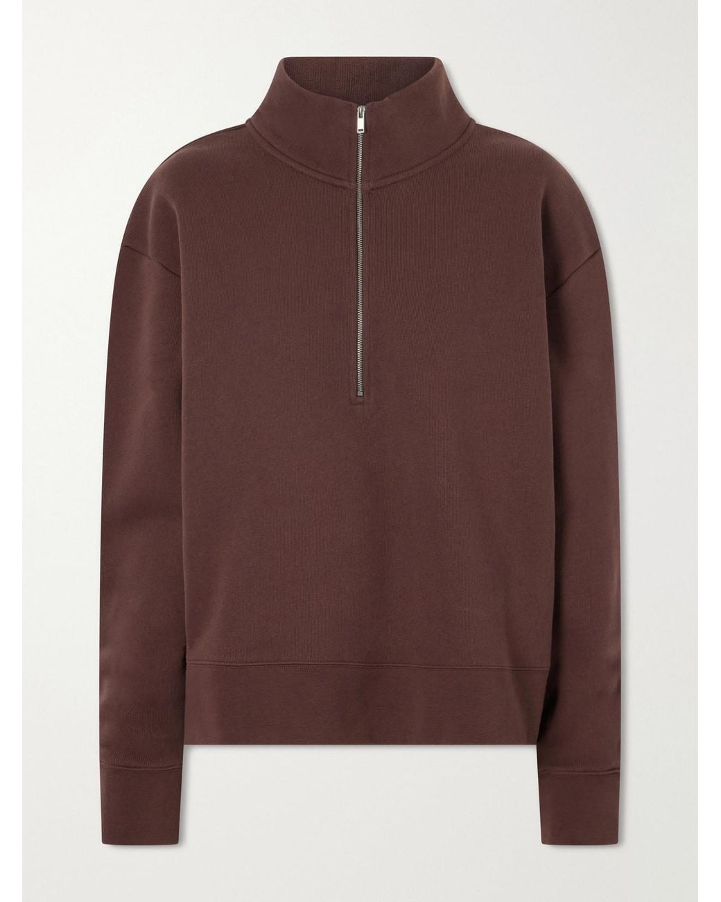 Studio Nicholson Brown Thalen Cotton-Jersey Fleece Sweatshirt
