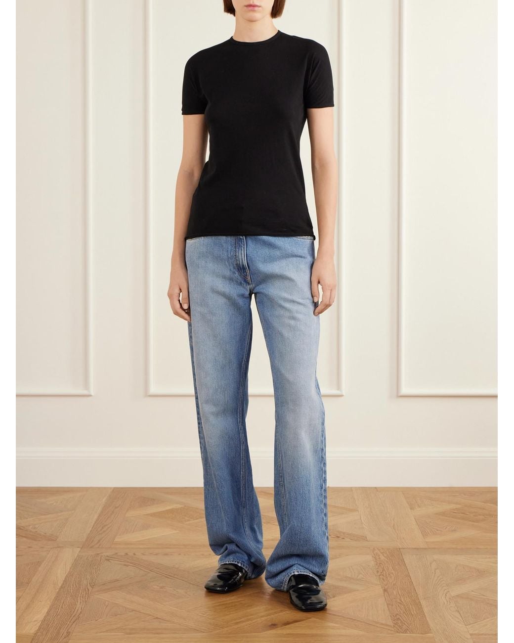 Calvin Klein Black Bégonia Cotton-Jersey T-Shirt