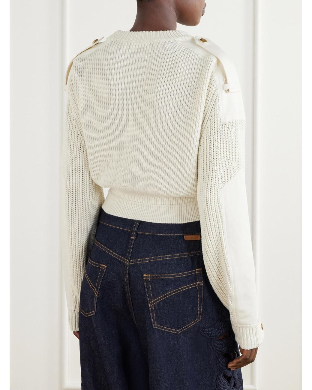 Zimmermann Natural Clash Cotton-Blend Sweater