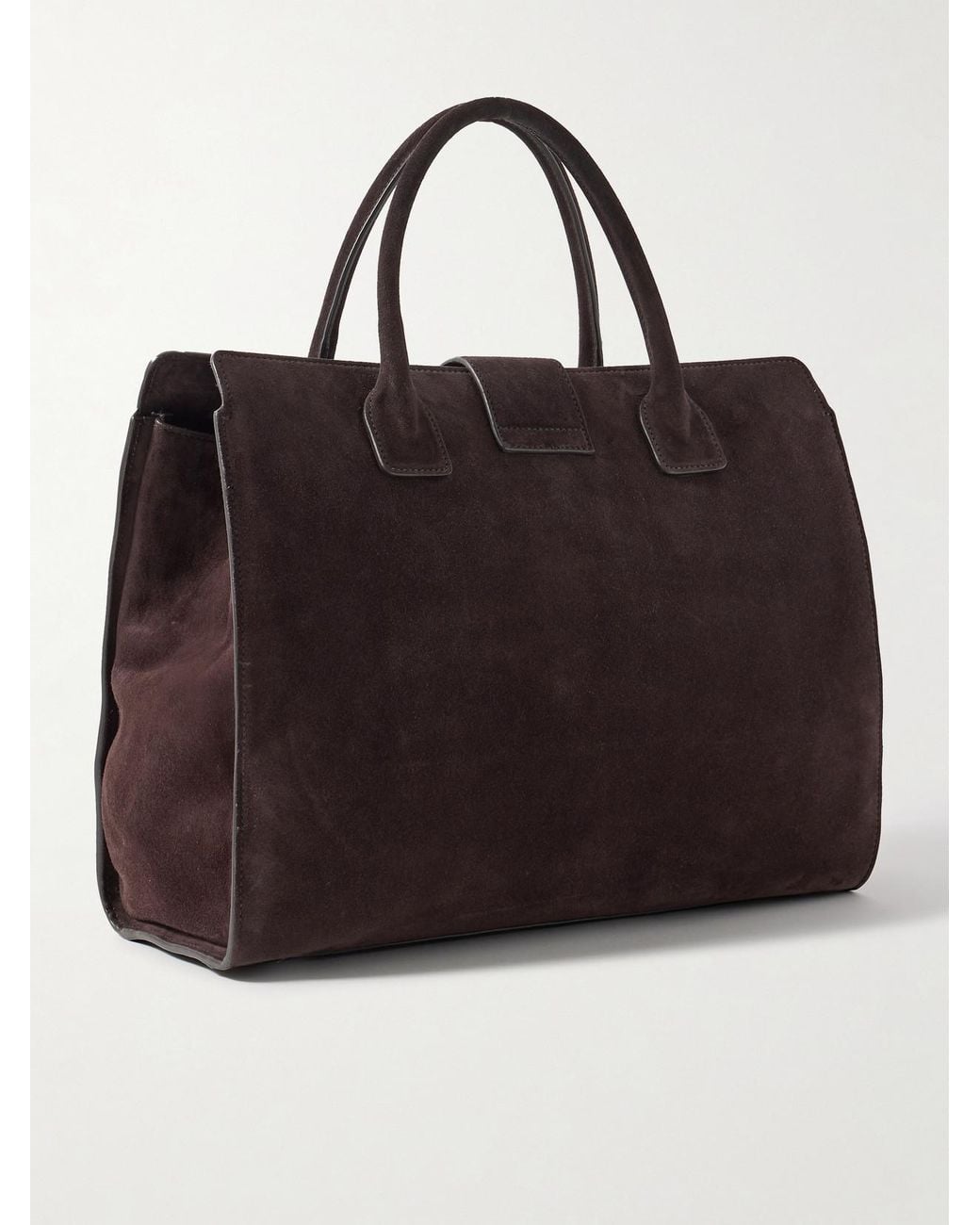 Nili Lotan Black Lou Suede Tote