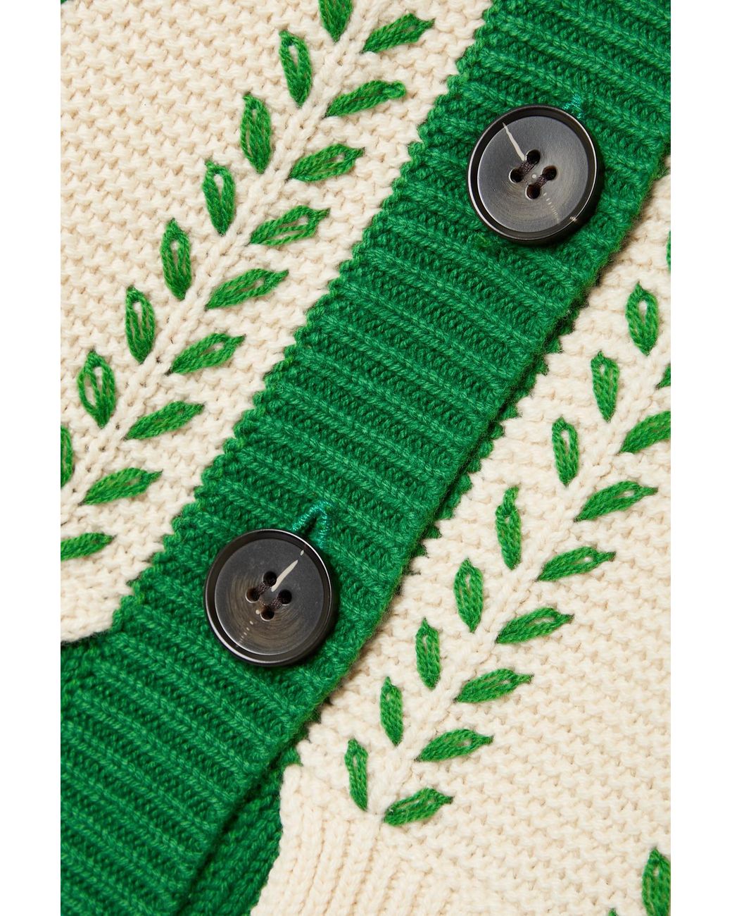 Embroidered Cotton-blend Cardigan 