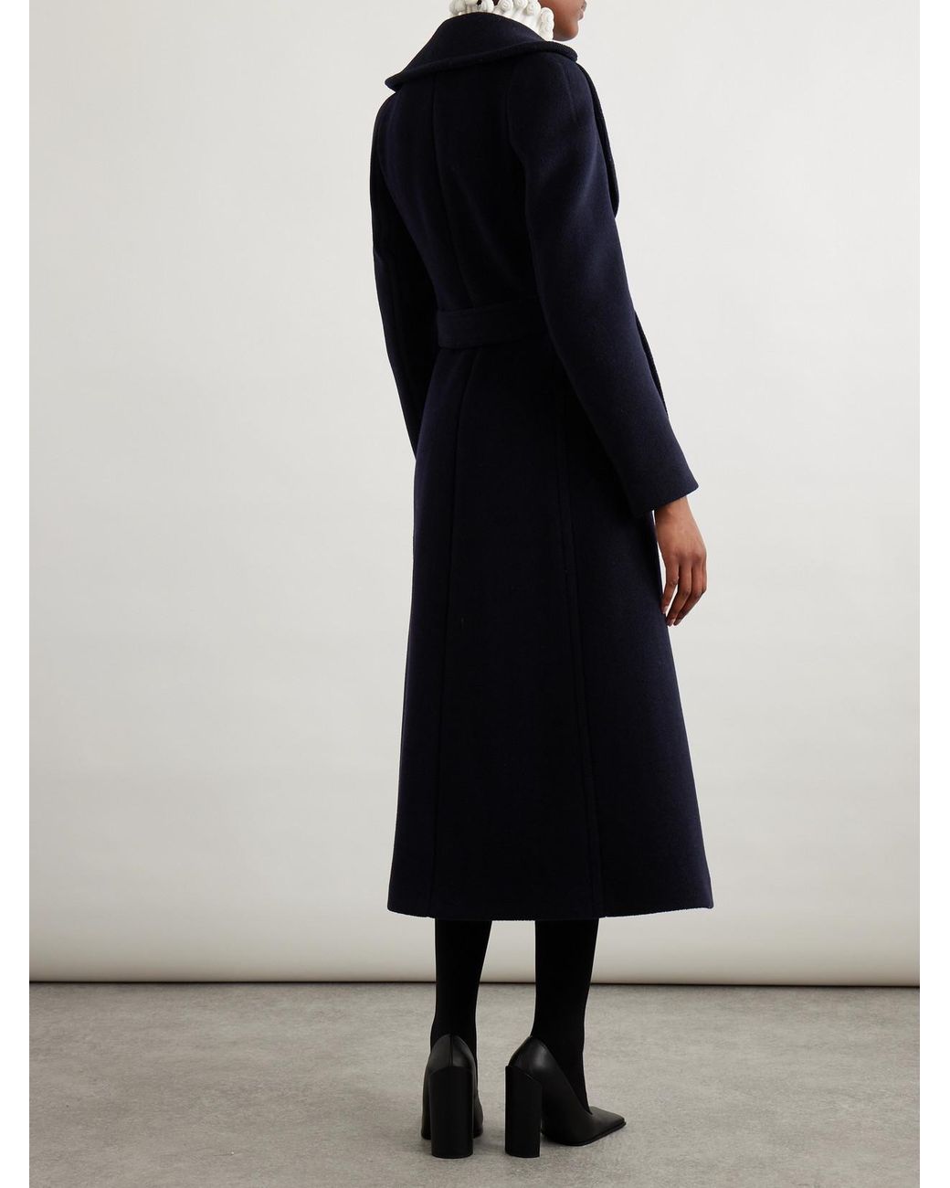 Alaïa Black Belted Wool Coat