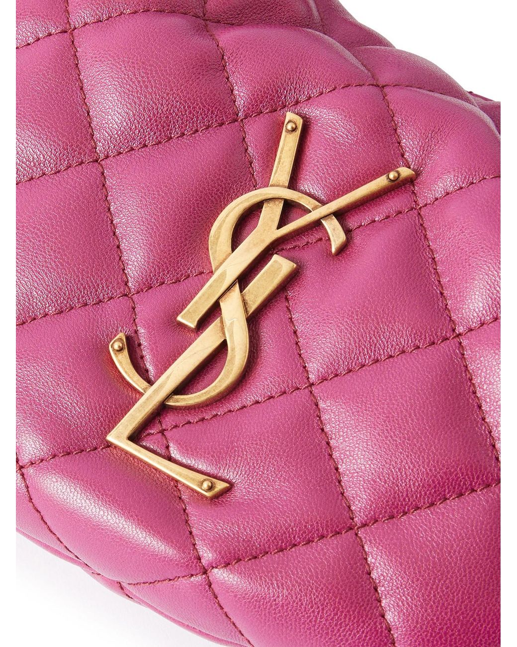 Saint Laurent Pink Icarino Matelassé Leather Tote