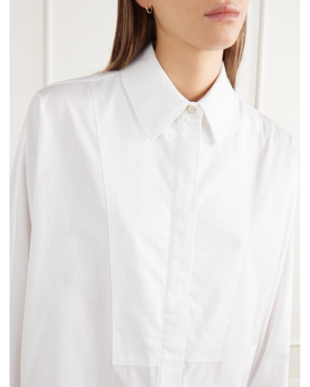 RÙADH White The Dover Tux Organic Cotton-Poplin Shirt