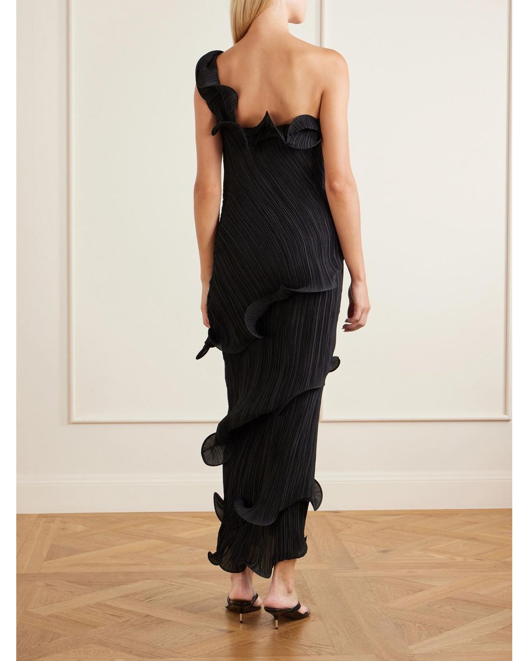 Cult Gaia Blue Payton Cloqué Gown
