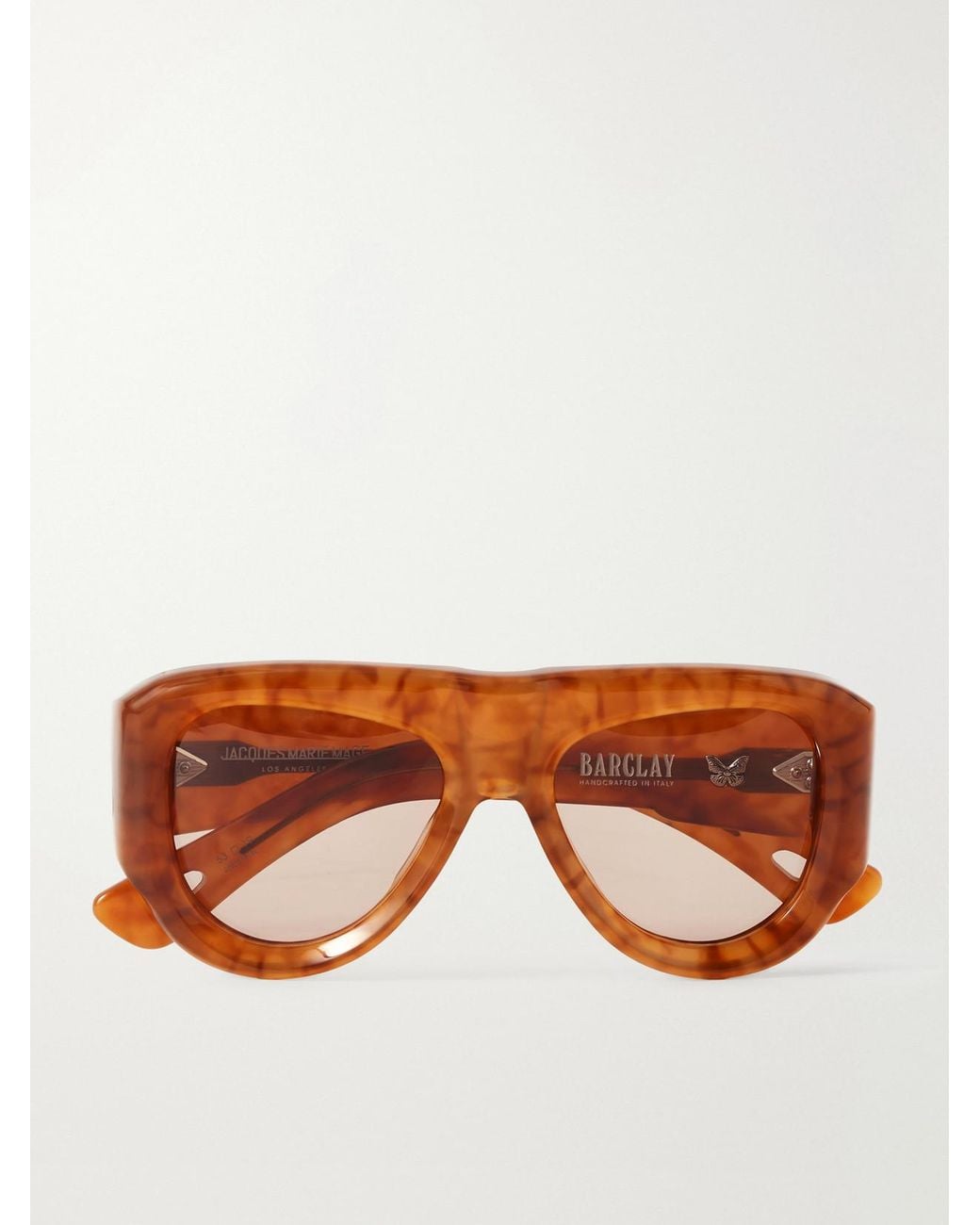 Jacques Marie Mage Orange Barclay D-Frame Acetate Sunglasses