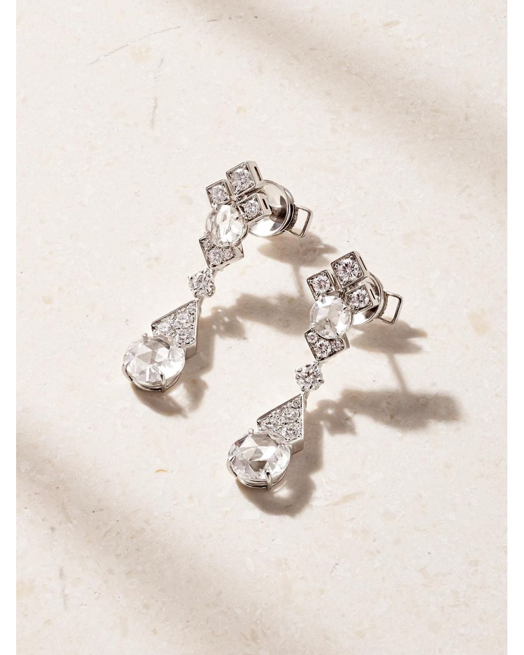 David Morris Natural Sempertino 18-Karat Diamond Earrings