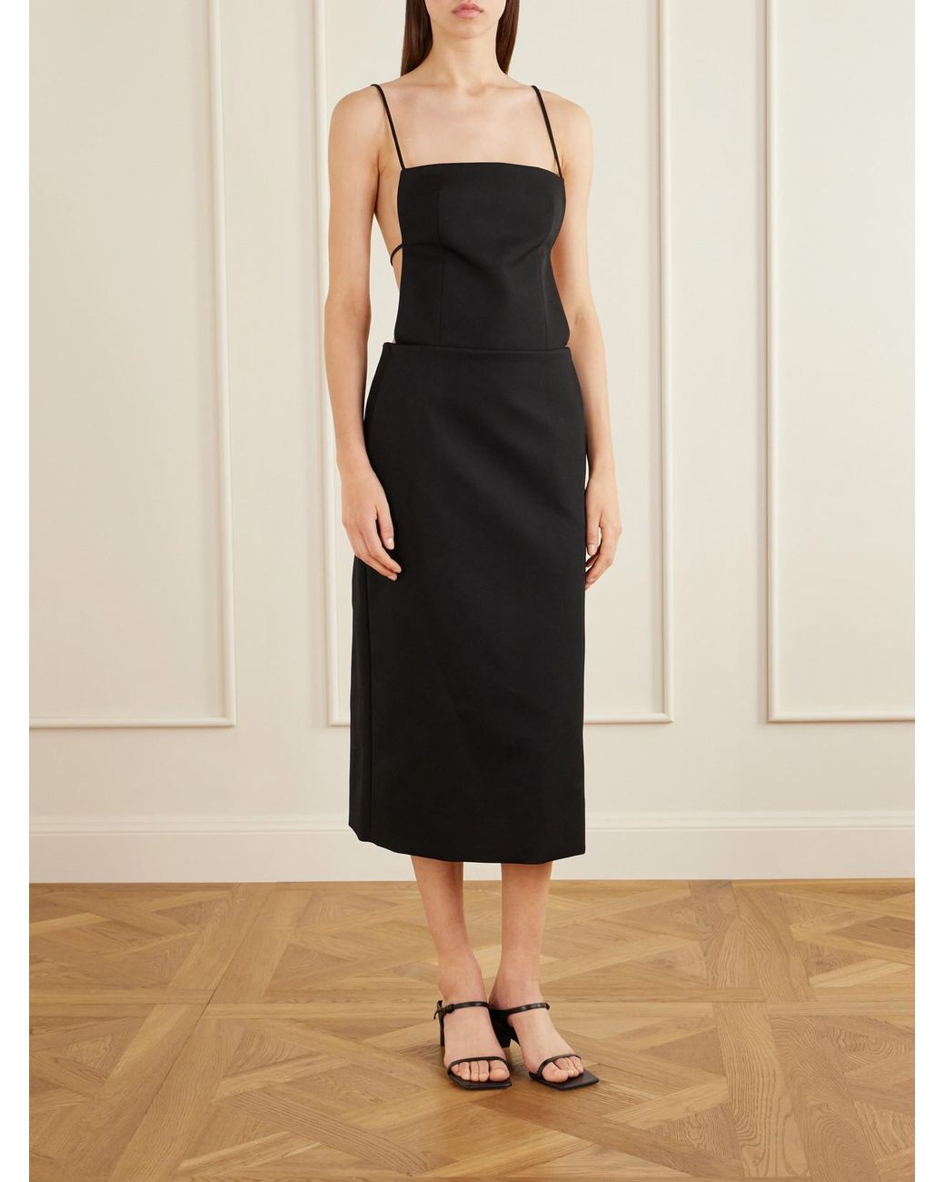 Calvin Klein Black Artemis Organic Cotton Midi Dress