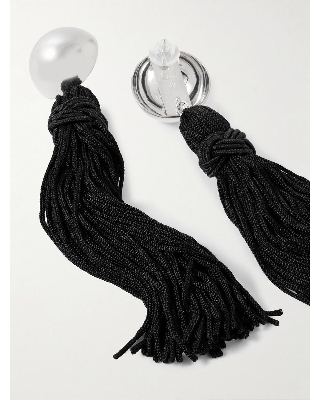 Sophie Buhai White Venetian Tasseled Earrings
