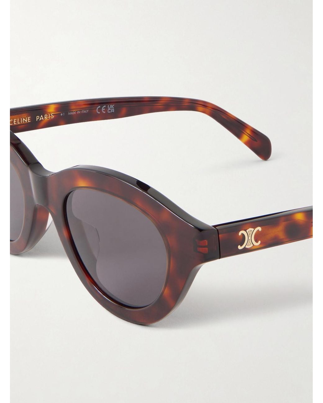 Céline Multicolor Round-Frame Acetate Sunglasses