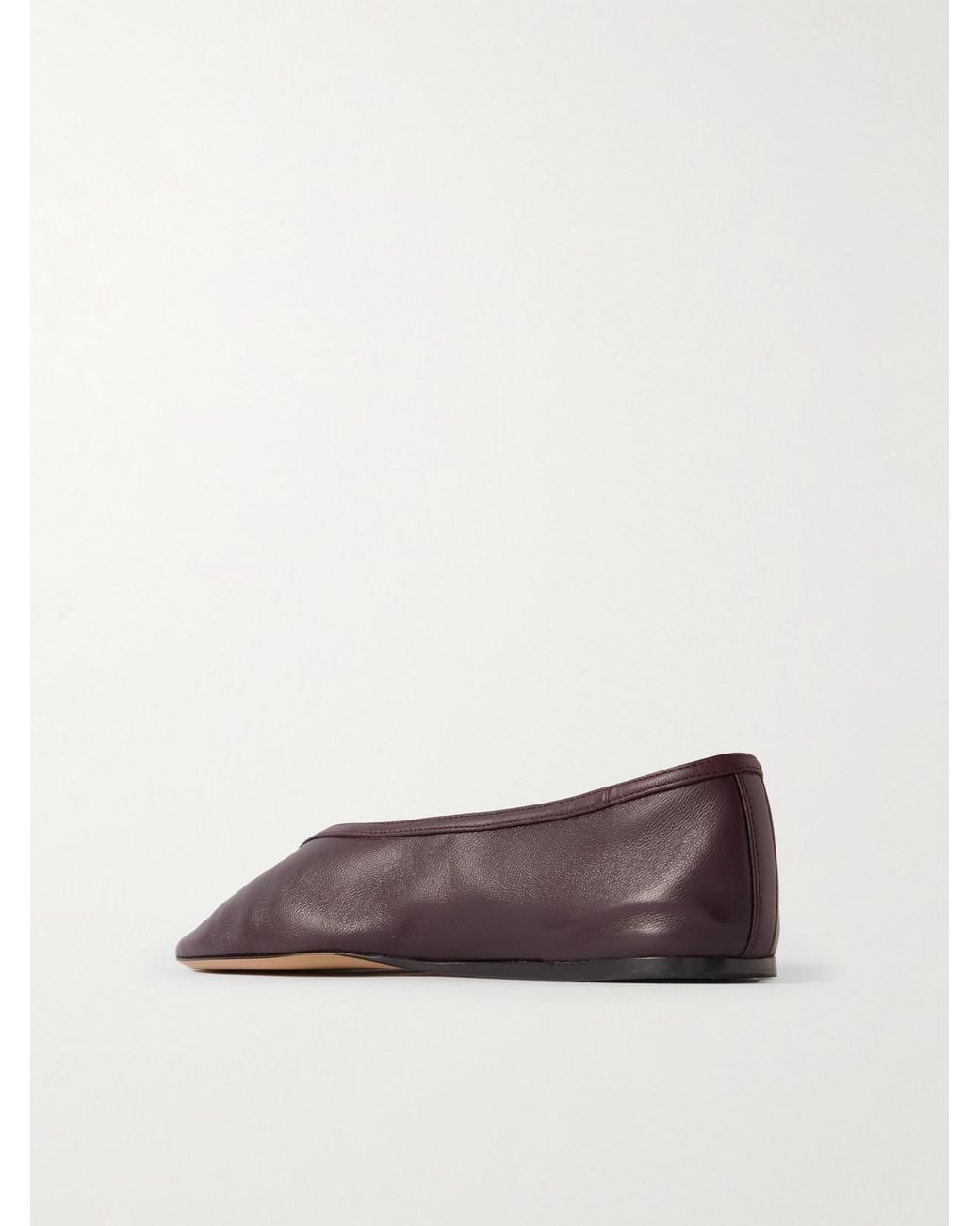 Le Monde Beryl Brown Luna Leather Ballet Flats