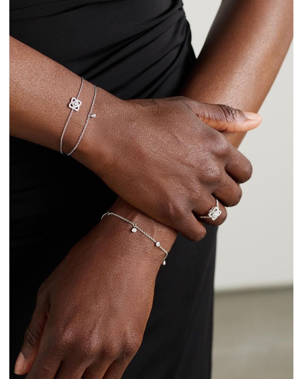 De Beers London Natural Lotus By De Beers 18-Karat Diamond Bracelet