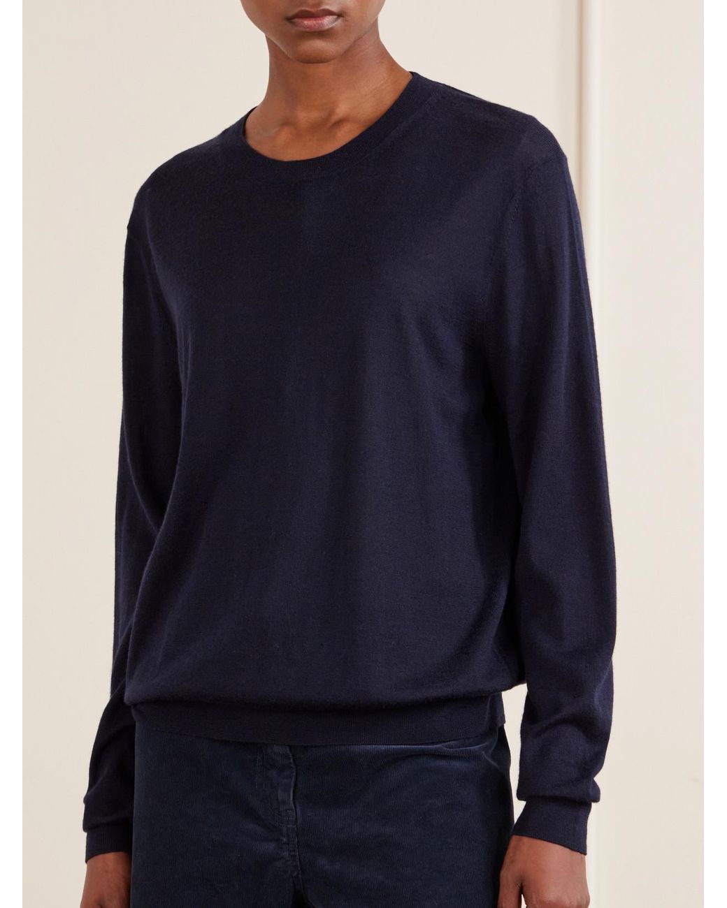 Nili Lotan Blue Verit Cashmere And Silk-Blend Sweater
