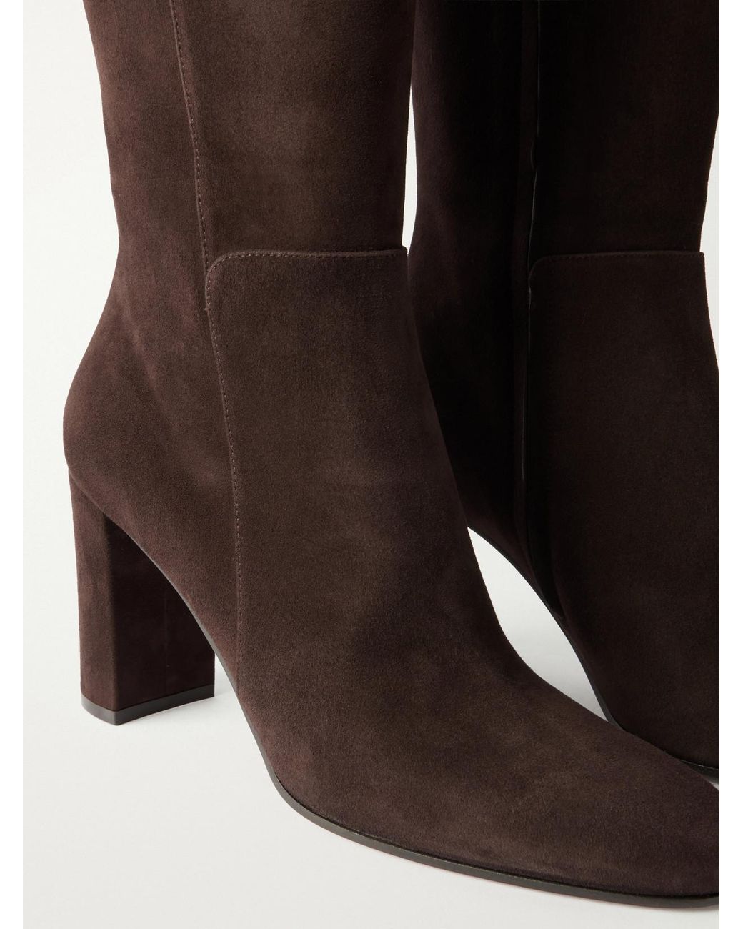 Gianvito Rossi Black 85 Suede Knee Boots