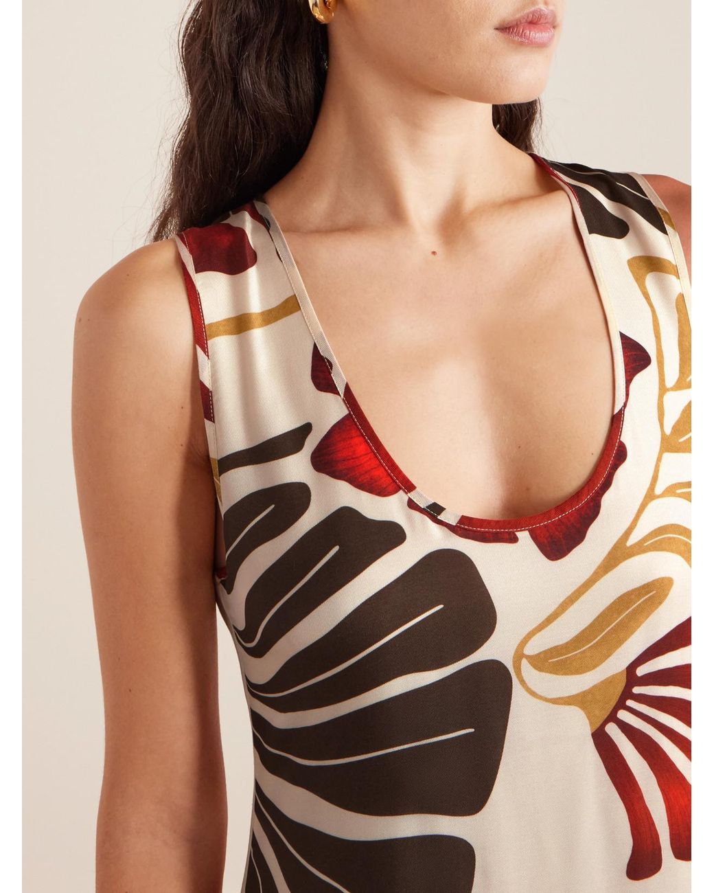 SIR. Julietta Printed Twill Maxi Dress in White | Lyst