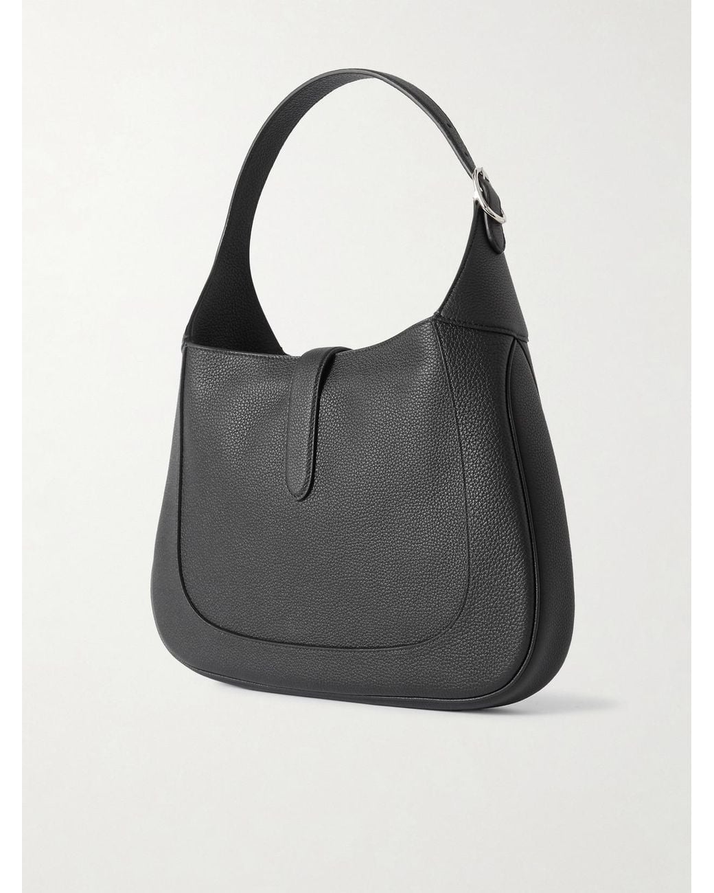 Gucci Black Jackie 1961 Medium Textured-Leather Shoulder Bag