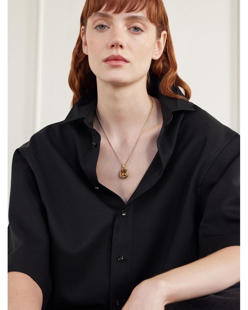 David Yurman Natural Dy Mercer 18-Karat, Citrine And Diamond Pendant
