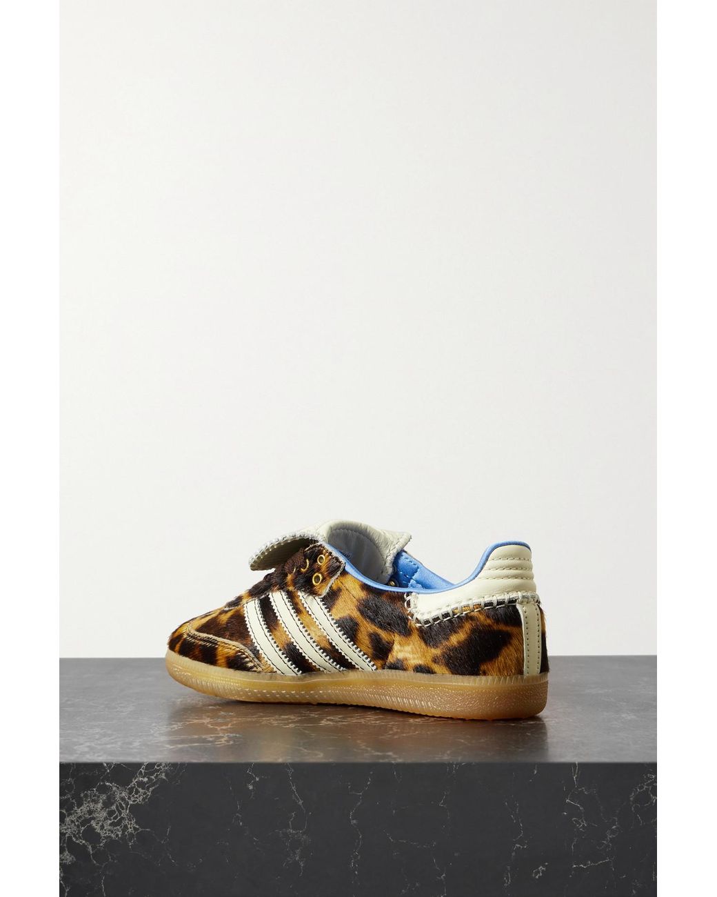 adidas Originals + Wales Bonner Samba Leopard-print Calf Hair Sneakers in  Black