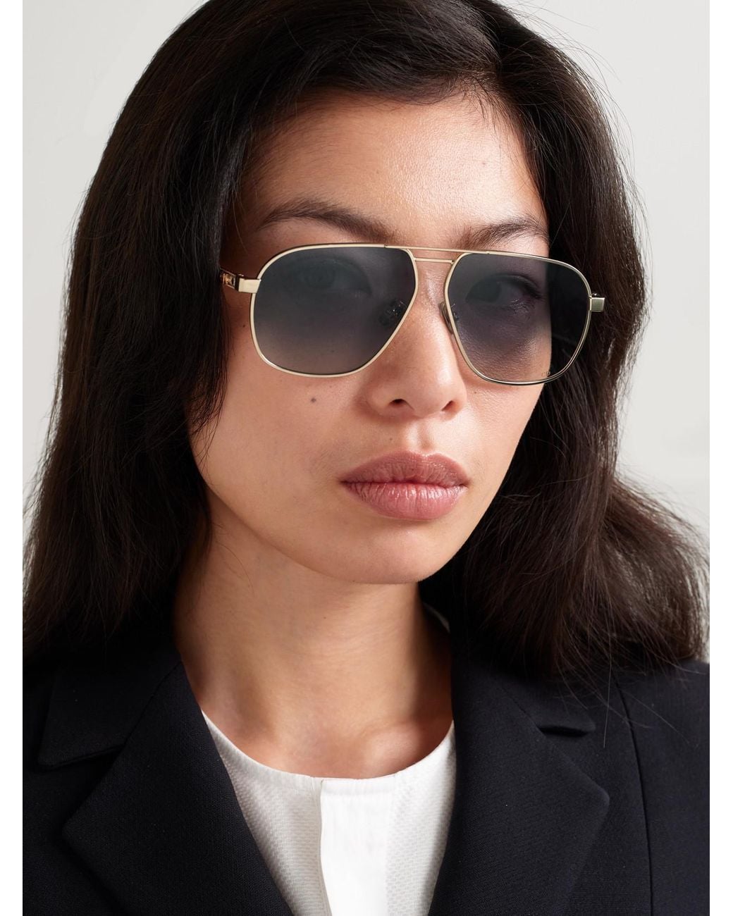 Dior Metallic Diorcannage A3U Aviator-Style-Tone Sunglasses