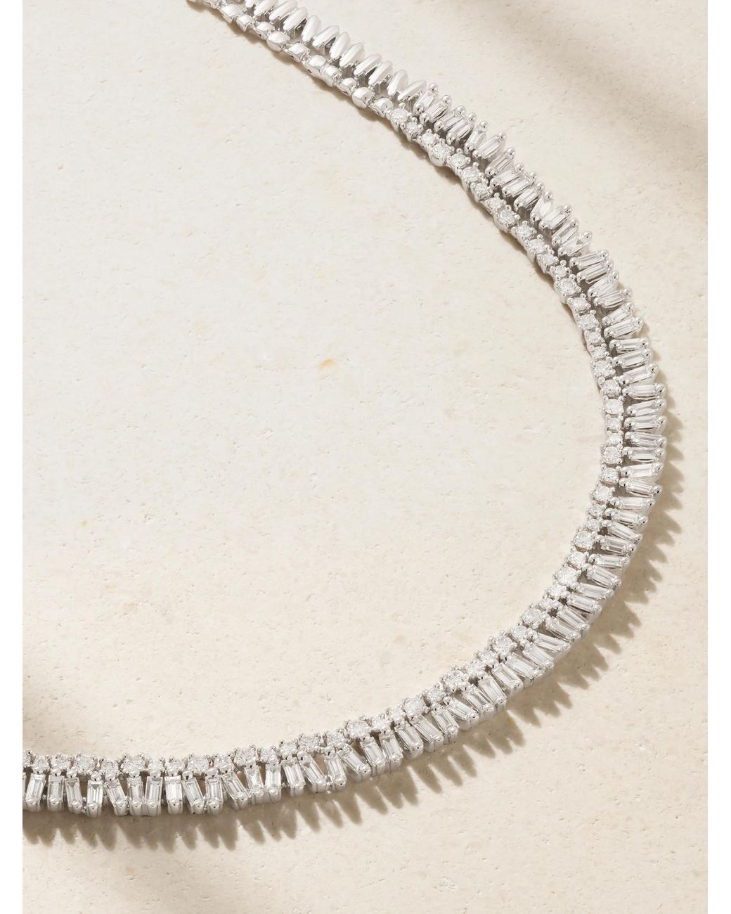 Suzanne Kalan Natural 18-Karat Diamond Tennis Necklace