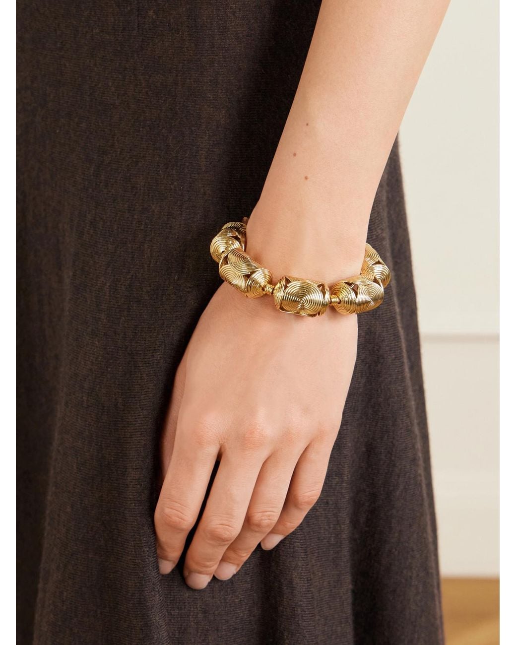 Tohum Design Metallic Savanna Bantu Plated-Brass Bracelet