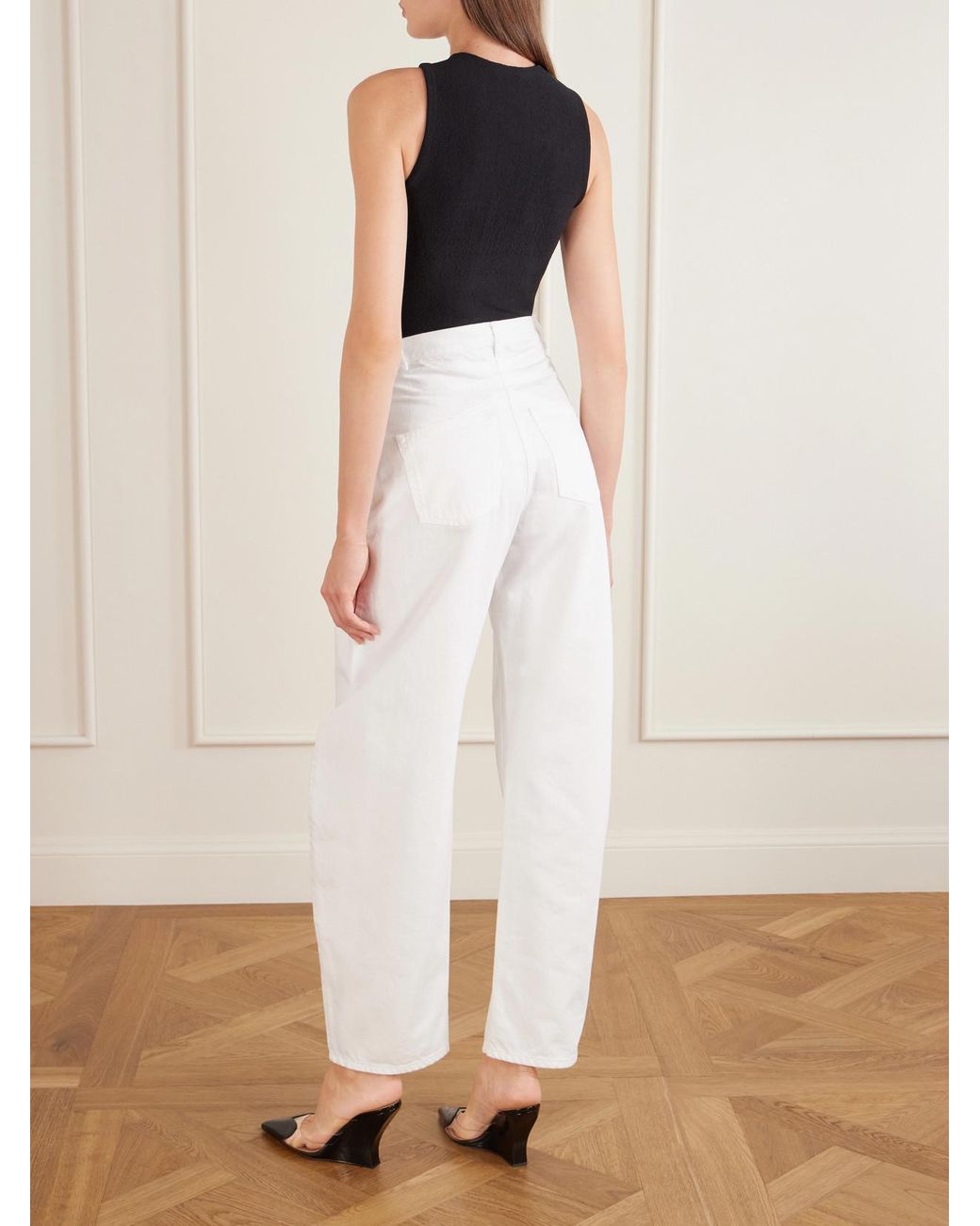 Alaïa Black Cross Body Compact Bodysuit