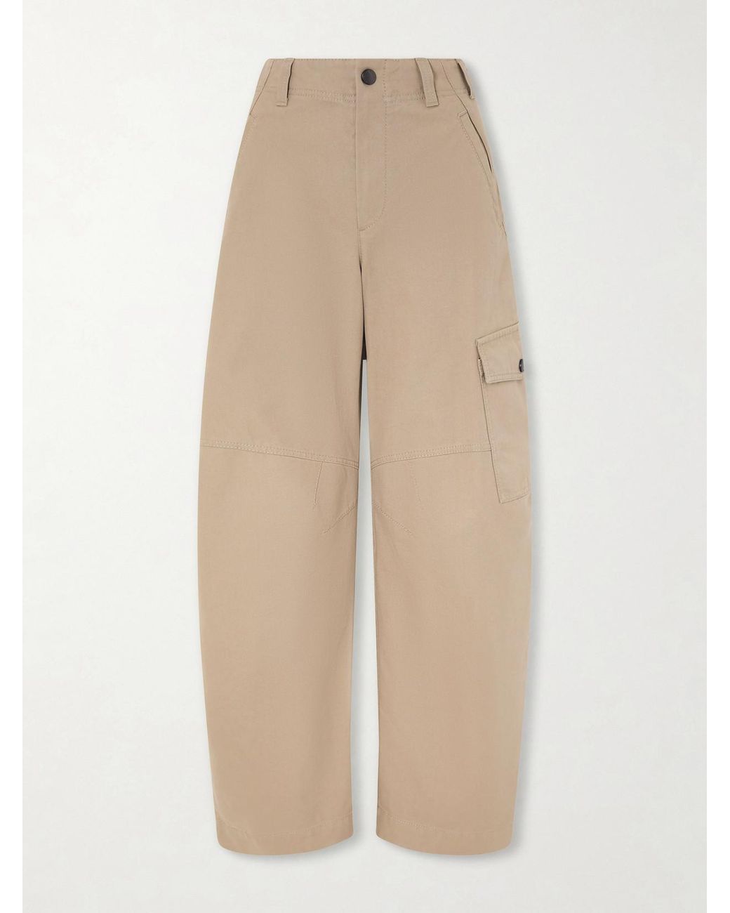 Brunello Cucinelli Natural High-Rise Barrel Jeans