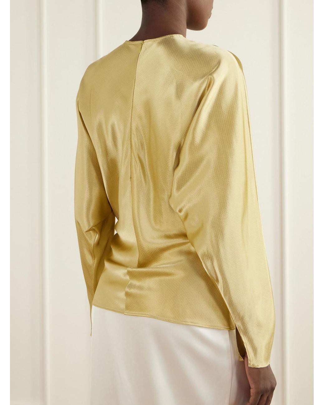 FFORME Yellow Sylvie Satin Blouse