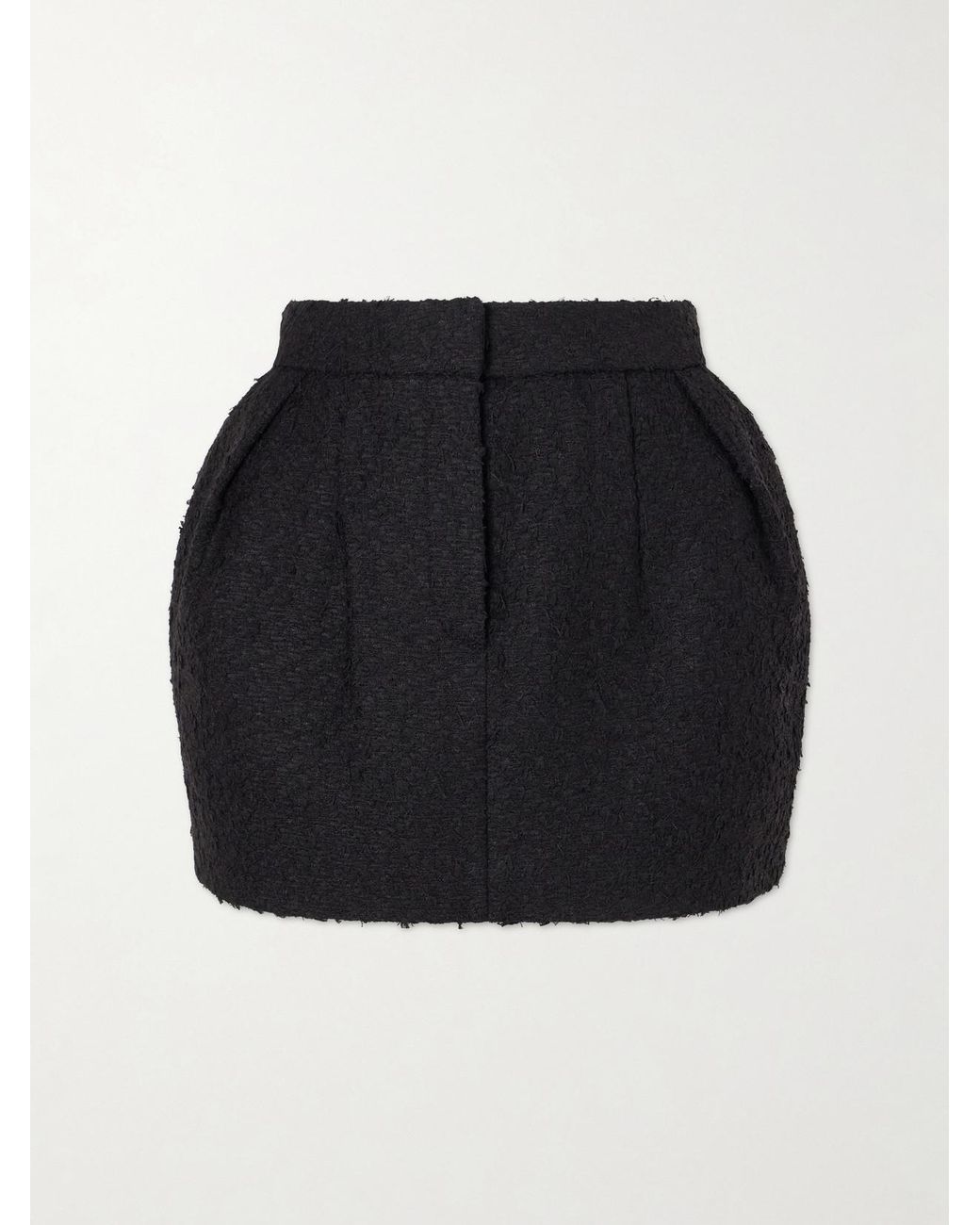 Magda Butrym Black Bouclé Mini Skirt