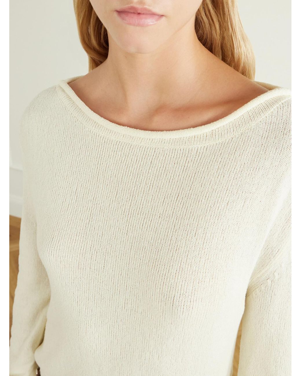 Kallmeyer Natural Yasmin Cotton-Blend Sweater