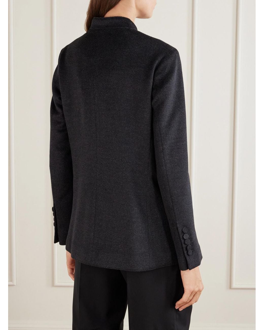 LIBEROWE Black Alexander Brushed Wool And Cashmere-Blend Blazer