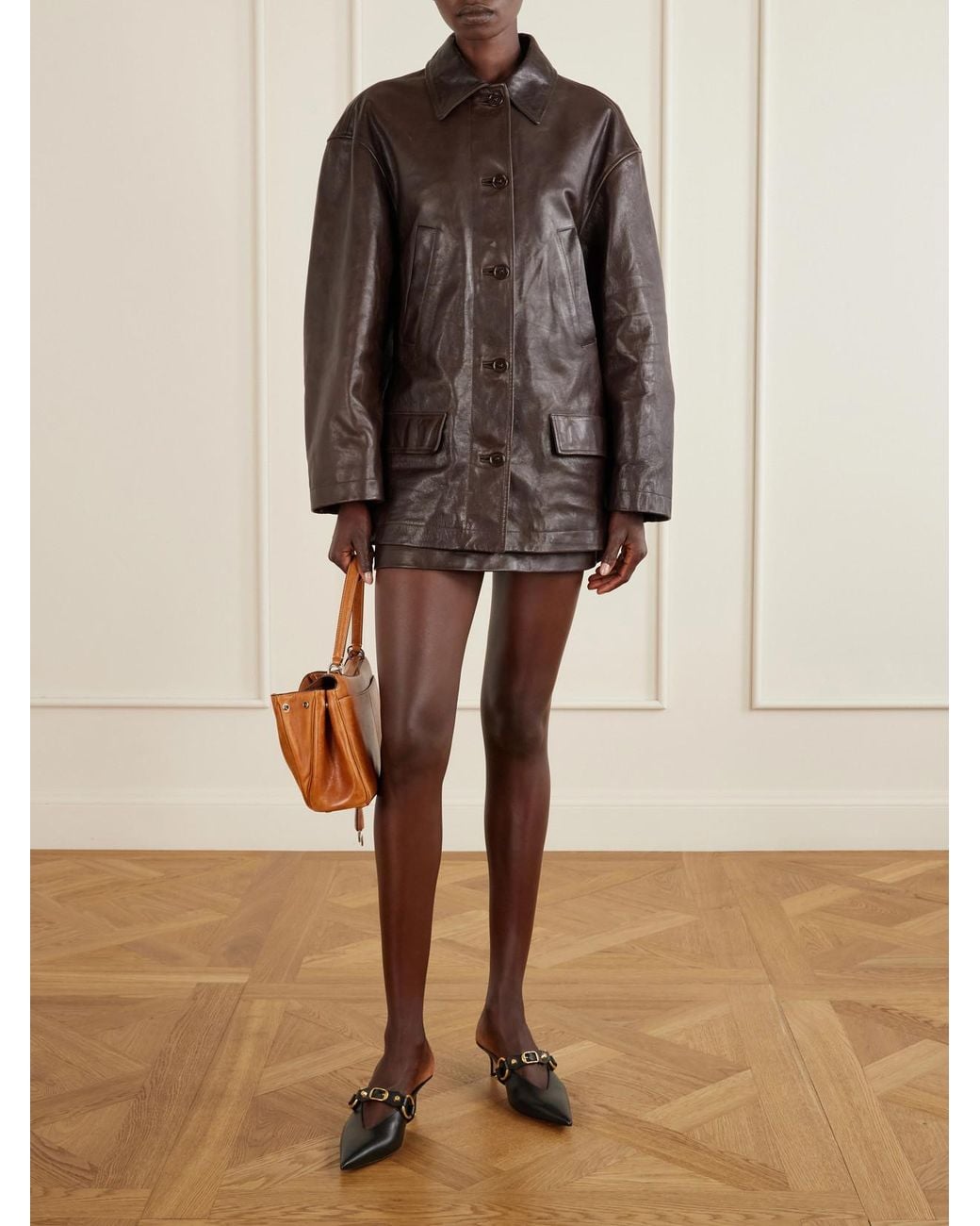 Balenciaga Brown Rodeo Small Leather Shoulder Bag