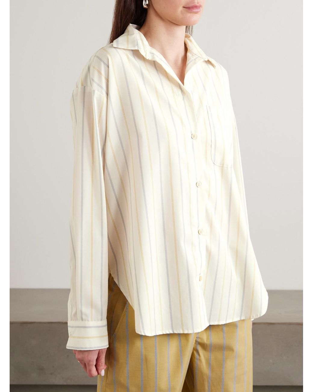 Jamie Haller Natural The Essential Striped Cotton-Poplin Shirt