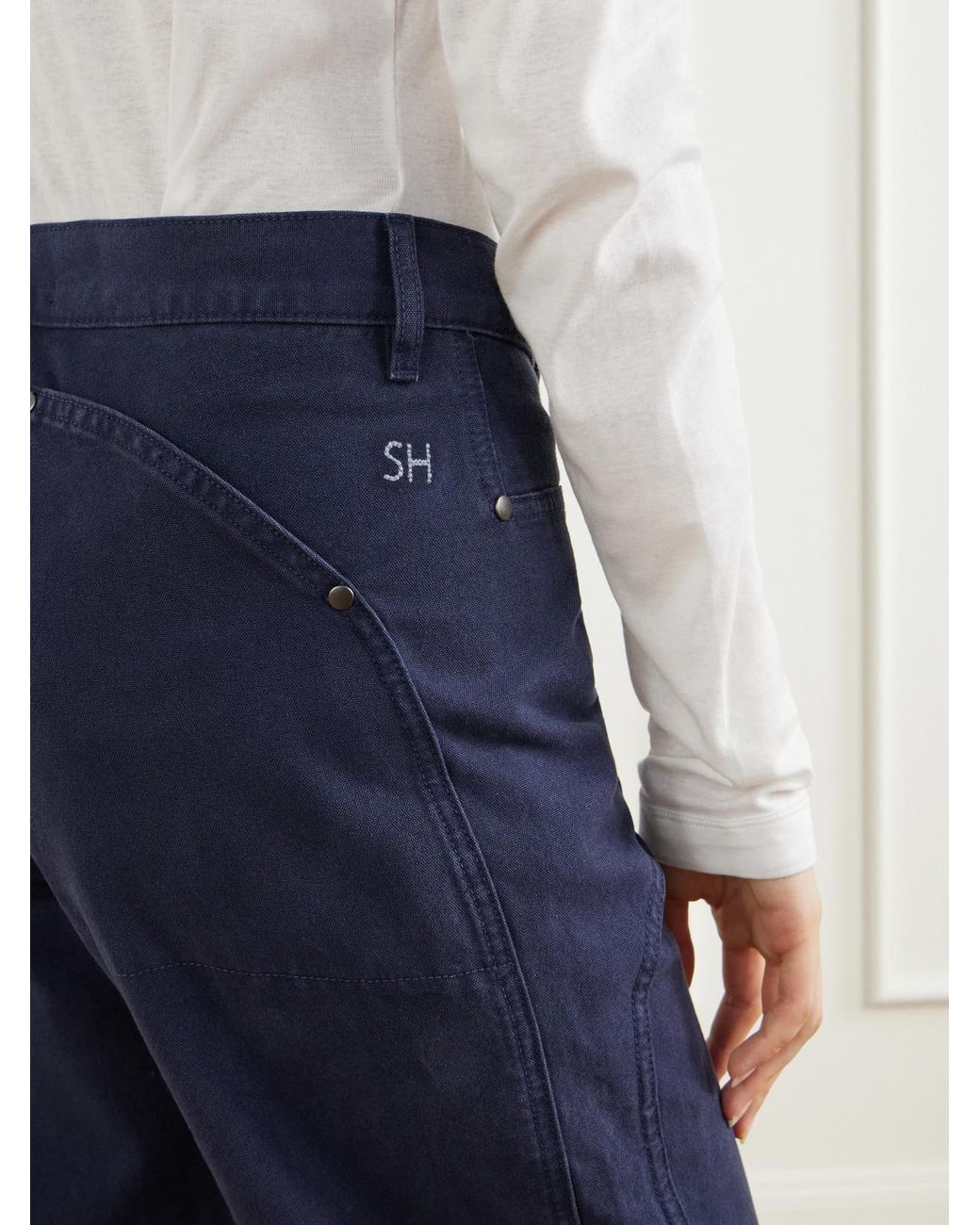 Still Here Blue Supply Paneled Mid-Rise Straight-Leg Jeans