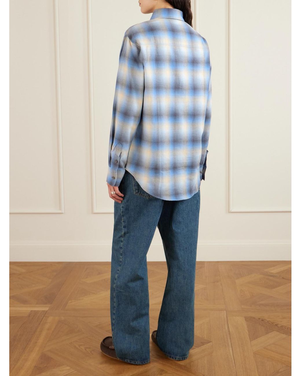 Matteau Blue Cotton-Flannel Shirt